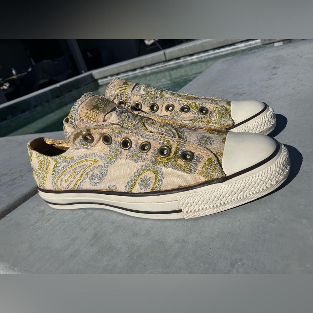 Converse Gold and White Sneakers Limited Edition